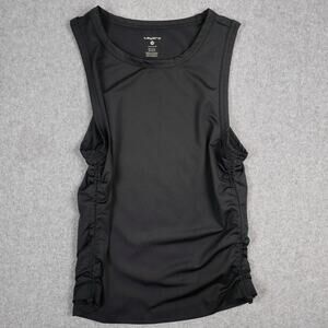 Layer 8 Womens Size Medium Black Tank Ruched Sides